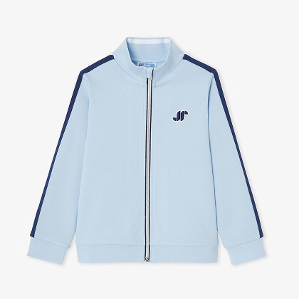 Boy zip up sweat shirt- light blue