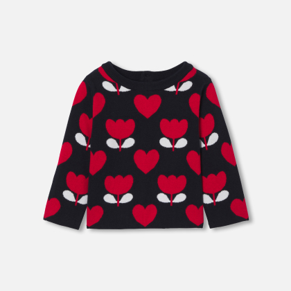 Toddler girl jacquard sweater