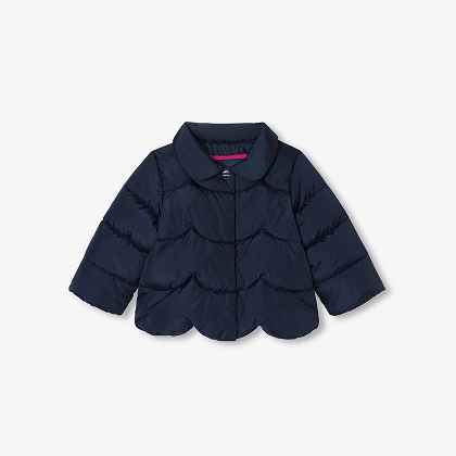 Mid-season toddler girl padded jacket - navy