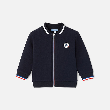 Toddler boy zipped cardigan - navy