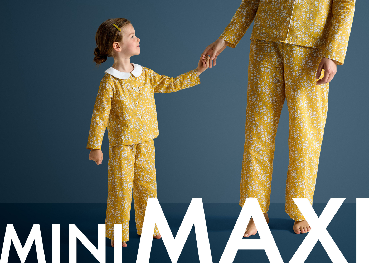 A pyjamas collection for mother and child made with Liberty fabrics