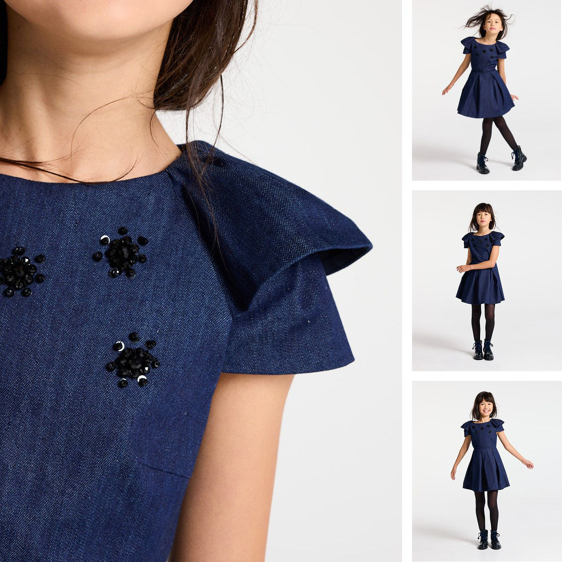 Scopri l’abito couture in denim grezzo