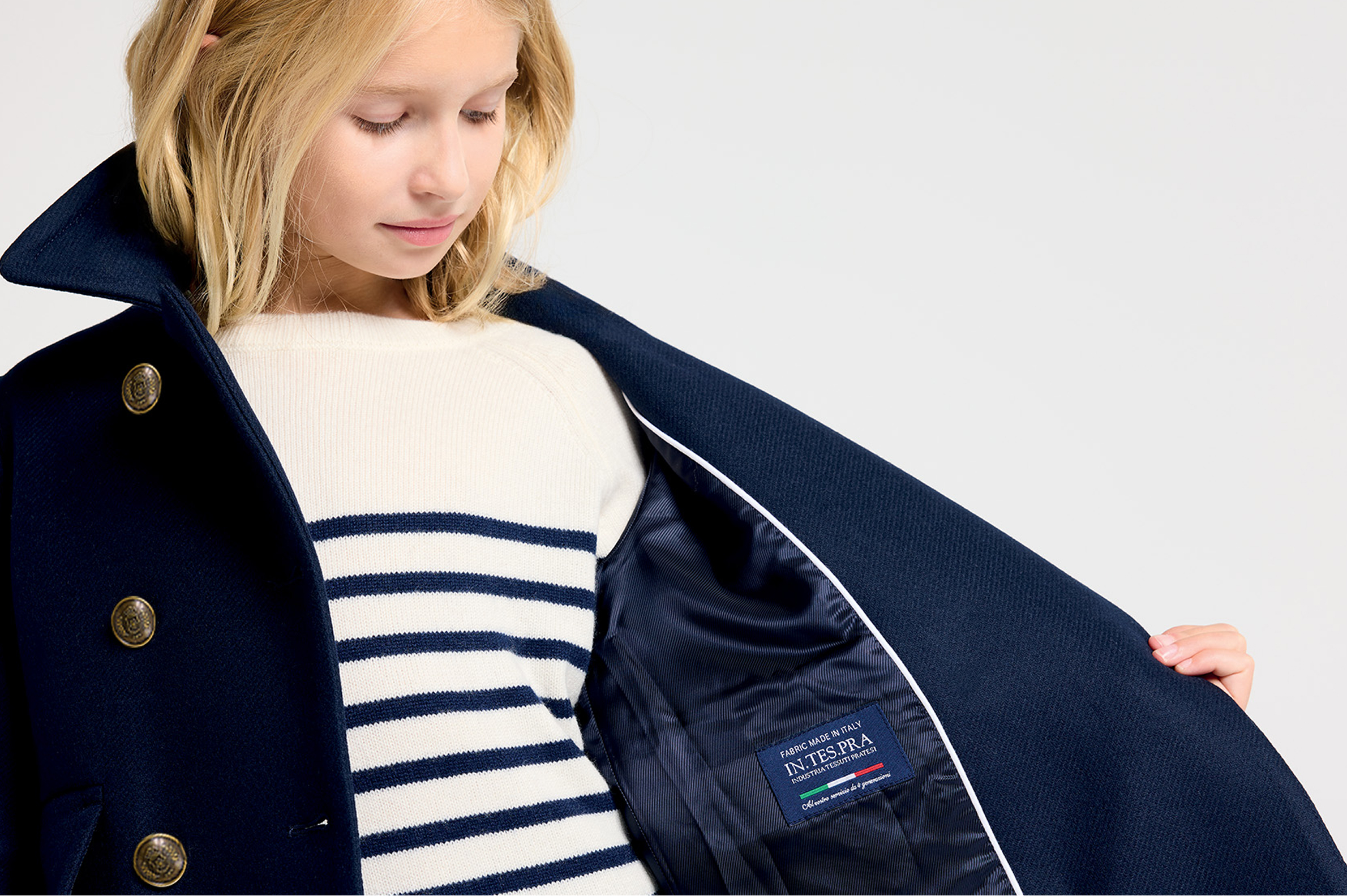 Realizzazione italiana per il cappotto Mademoiselle Jacadi