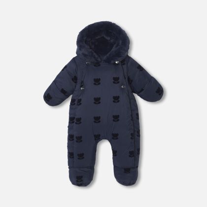 Baby girl nylon snowsuit