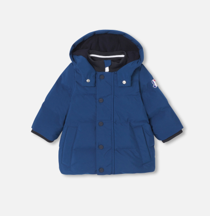 Baby boy blue nylon parka