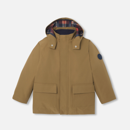 Beige 3-in-1 parka child boy