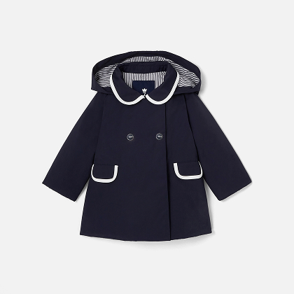 Tussenseizoensjas baby meisje - jacadi marineblauw