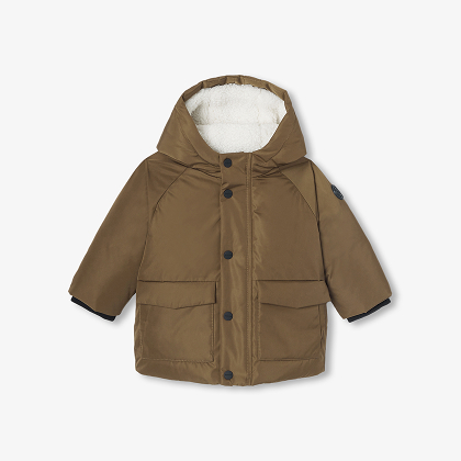 Parka bimbo in nylon - mastic