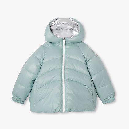 Piumino bambina double face