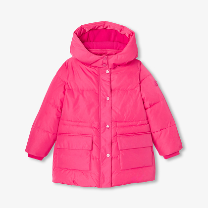 Piumino lungo bambina - rosa bubble