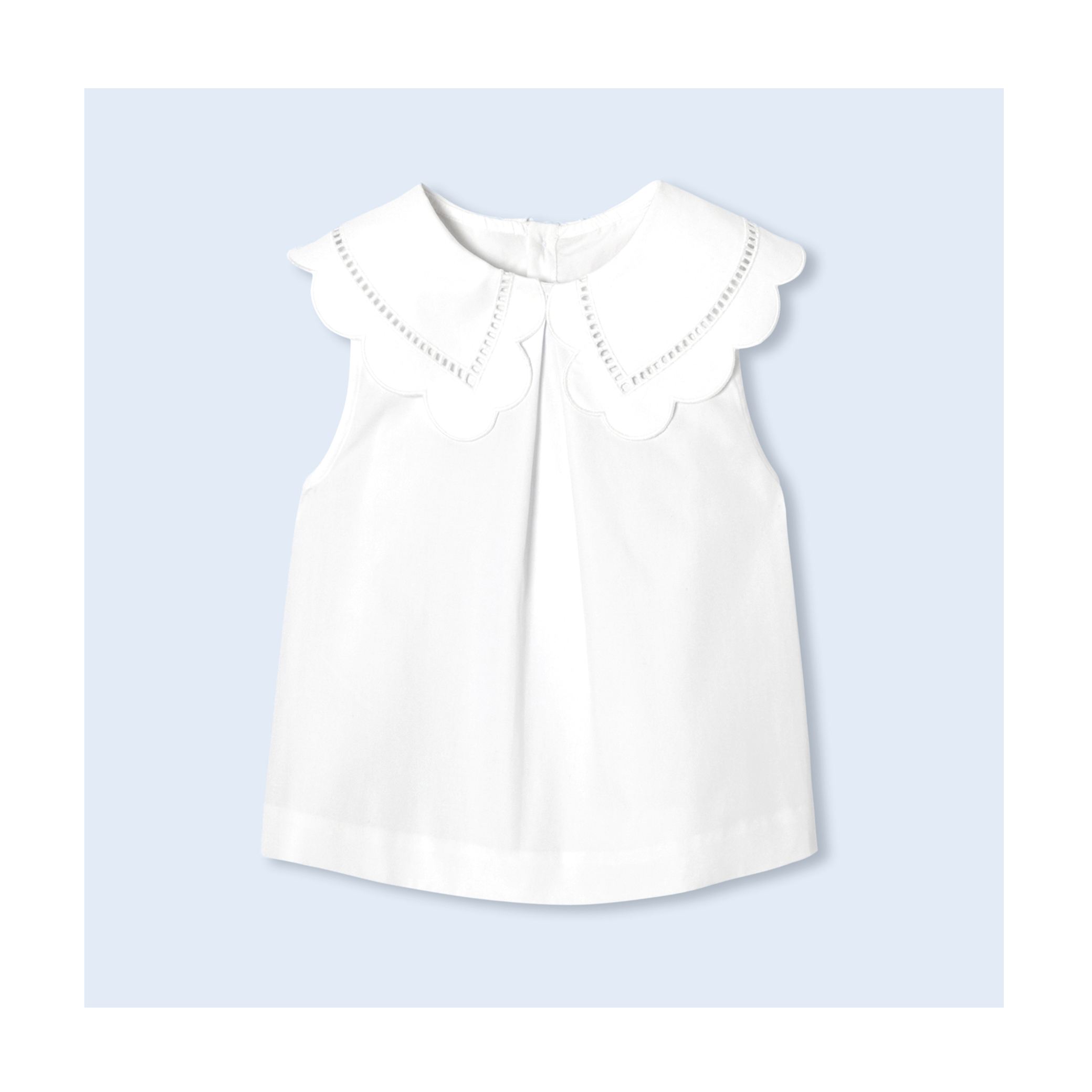 Girl poplin blouse - white