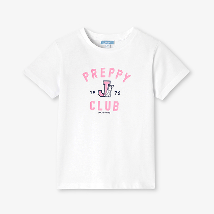 T-shirt a maniche corte bambina - bianco