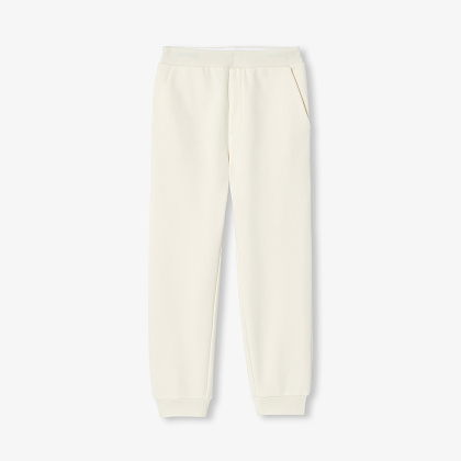 Pantaloni da jogging in tessuto felpato - beige