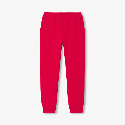 Girl fleece joggers - red