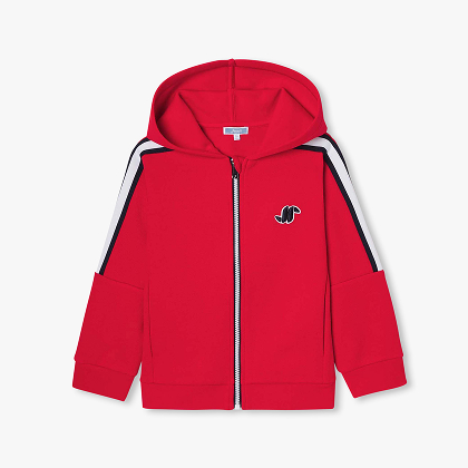 Boy zipped sweater - red