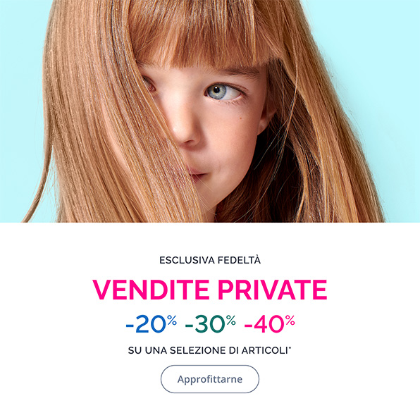 Vendite Private, esclusiva Fedeltà, -40% -30% -20% su una selezione di articoli* dal 3 ottobre al 20 ottobre 2024