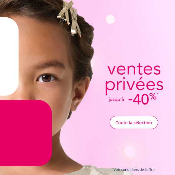 Ventes Privées, exclusivité fidélité, -40% -30% -20% sur une sélection d'articles* du 11 décembre au 16 décembre 2025