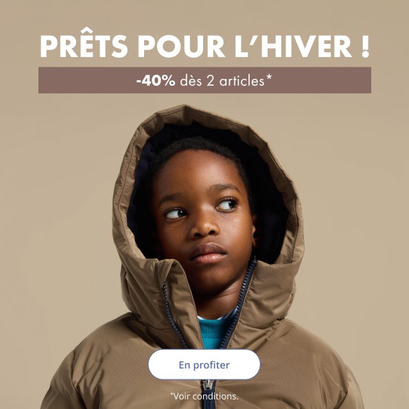 Prêts pour l'hiver, -40% dès 2 articles* du 21 au 25 octobre 2026