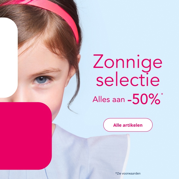 Zonnige selectie! 50% op alle artikelen die op de website zijn gemarkeerd*