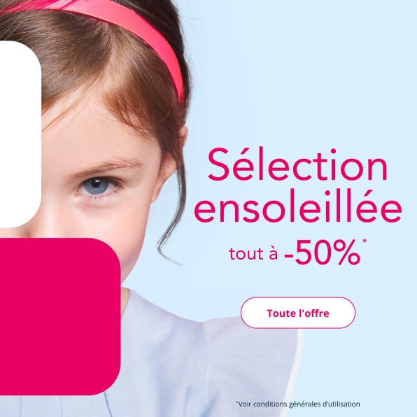 Sélection ensoleillée! Tout à -50% sur les articles signalés sur le site