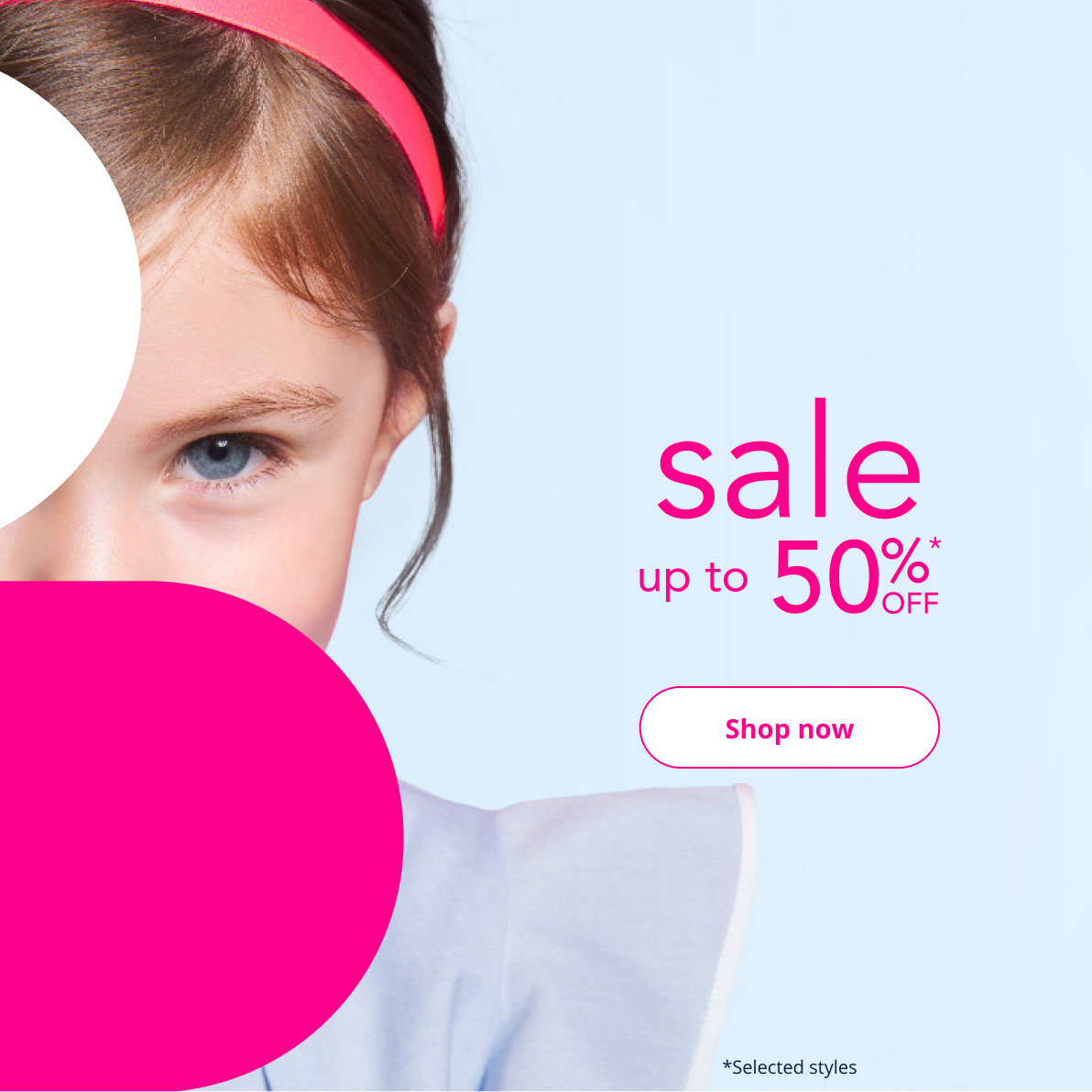 Sale ! up to 50% off selected styles online*